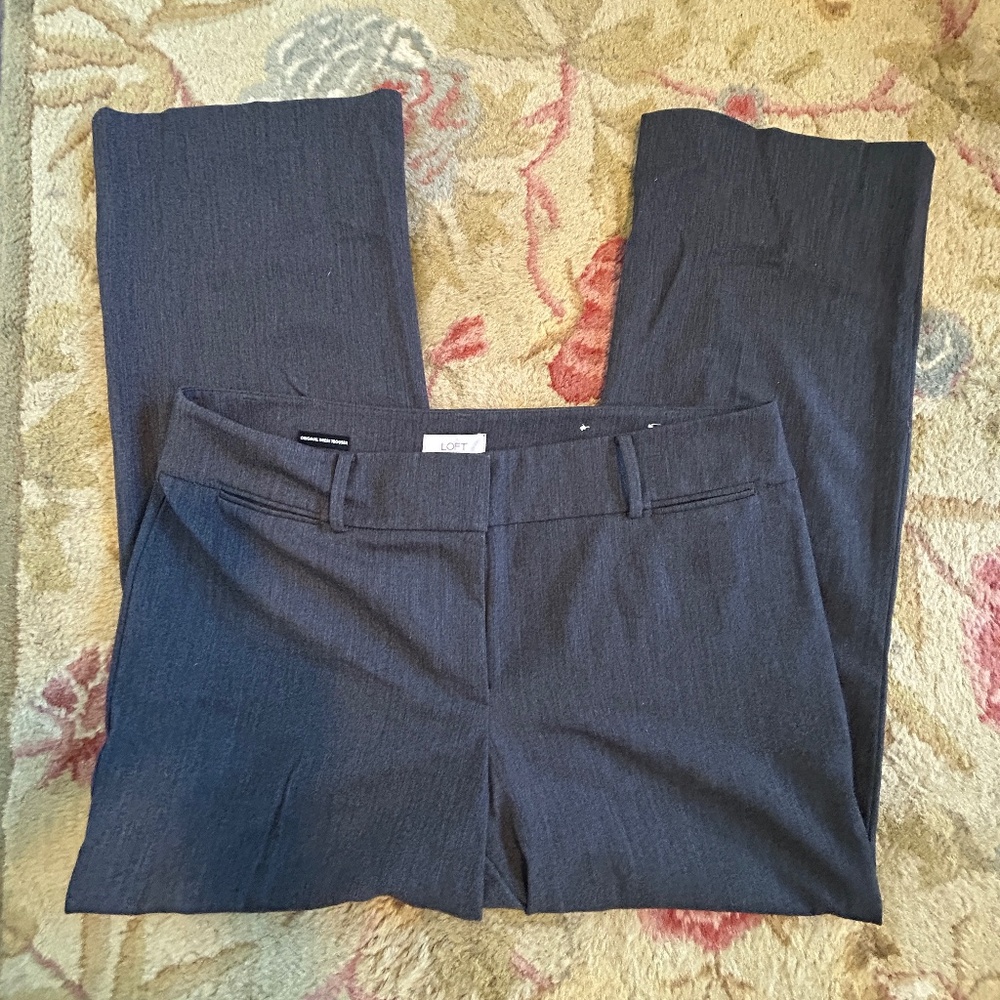 Loft Outlet Original Dress Trouser Pants – Size 12 – Dark Gray – EUC
